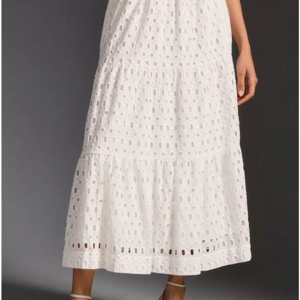 Anthropologie Somerset Maxi Skirt (Eyelet Edition) White- NWT size Medium